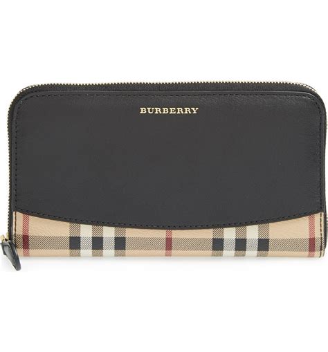 burberry haymarket check ziparound wallet|burberry wallet men's sale.